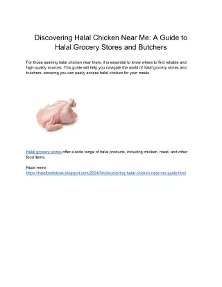 Discovering Halal Chicken Near Me_ A Guide to Halal Grocery Stores and Butchers