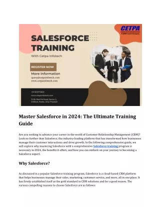 Master Salesforce in 2024_ The Ultimate Training Guide