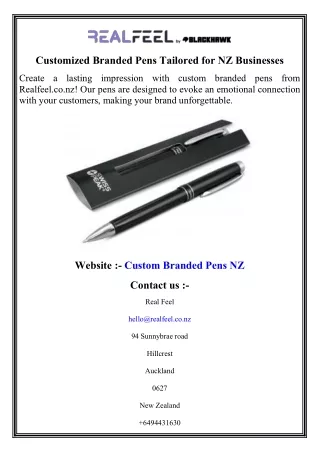 Customized Branded Pens Tailored for NZ Businesses