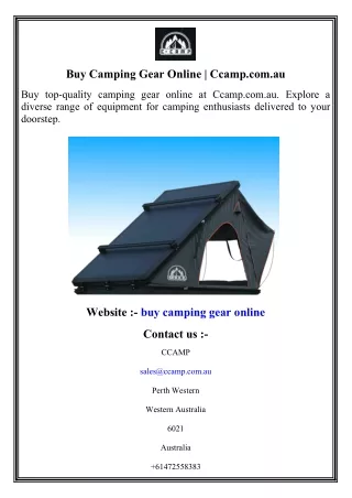 Buy Camping Gear Online   Ccamp.com.au