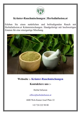 Kräuter-Rauchmischungen   Herbalinfusion.at