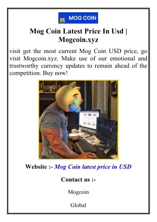 Mog Coin Latest Price In Usd  Mogcoin.xyz