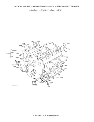 Kubota G18HD Garden Tractor Parts Catalogue Manual (Publishing ID BKIDK0462)