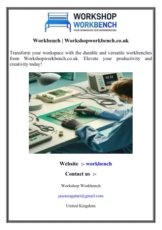 Workbench   Workshopworkbench.co.uk