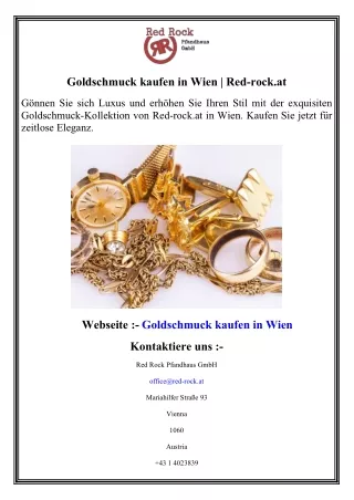 Goldschmuck kaufen in Wien    Red-rock.at