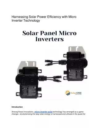 Harnessing Solar Power Efficiency with Micro Inverter Technology_compressed