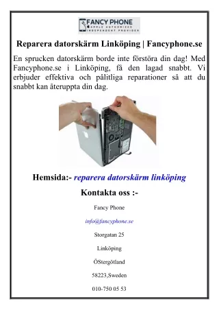 Reparera datorskärm Linköping  Fancyphone.se