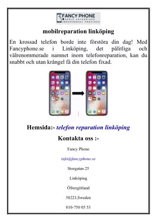 mobilreparation linköping