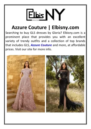 Azzure Couture Elbisny.com