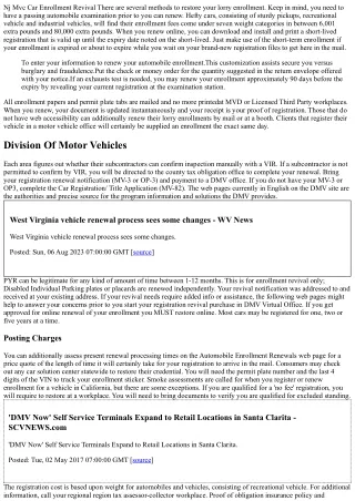 Vehicle Enrollment Revival California Dmv