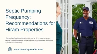 Septic Pumping Frequency Recommendations for Hiram Properties