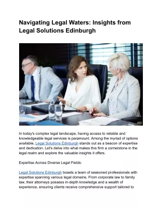 Legal Solutions Edinburgh