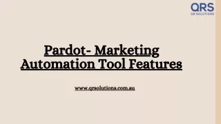 Features & Benefits of Pardot Marketing Automation Tool  QRS