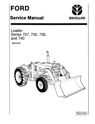 Ford New Holland 727 Loader Service Repair Manual Instant Download