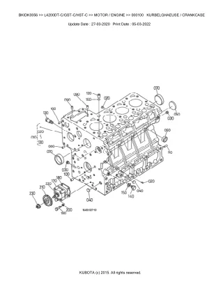 Kubota L4200DT-C  GST-C  HST-C Tractor Parts Catalogue Manual (Publishing ID BKIDK0056)