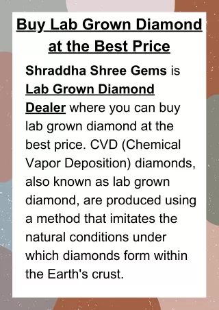 Where to Buy Lab Grown Diamond at the Best Price?