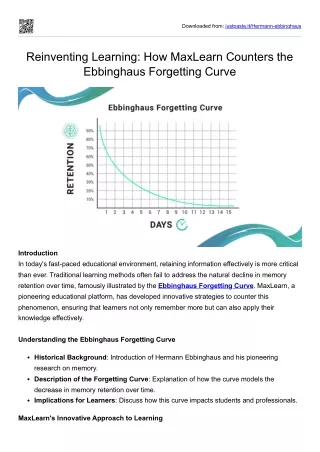 Hermann Ebbinghaus Forgetting Curve | MaxLearn Microlearning