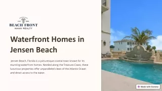 Waterfront Homes in Jensen Beach