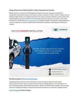 Electric Vehicle Charging Infrastructure in  KSA Expedite IT