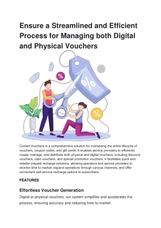 Ensure a Streamlined and Efficient Process for Managing both Digital and Physical Vouchers