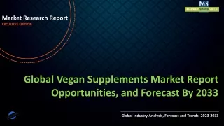 Vegan Supplements Market Report Opportunities, and Forecast By 2033