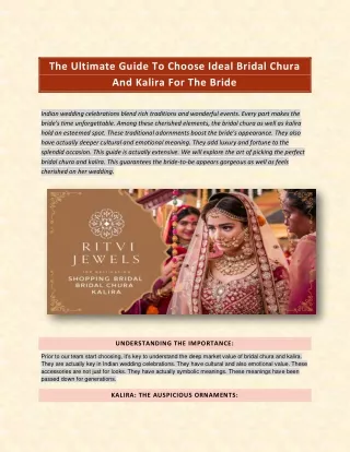 Guide To Choose Ideal Bridal Chura And Kalira For The Bride