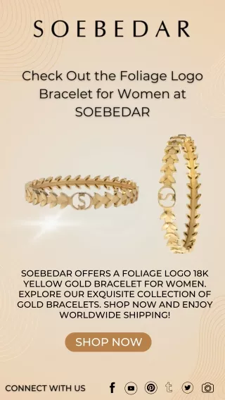 Check Out the Foliage Logo Bracelet for Women at SOEBEDAR