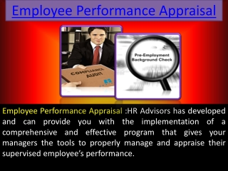 Employee Performance Appraisal