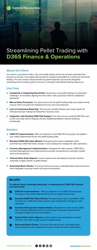 Optimizing Pellet Trading Operations with Dynamics 365 Finance & Operations - Ca