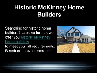 Historic McKinney Home Builders