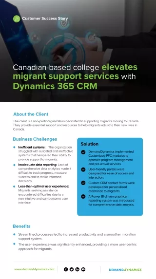 Canadian College Enhances Migrant Support with Dynamics 365 CRM - Case Study