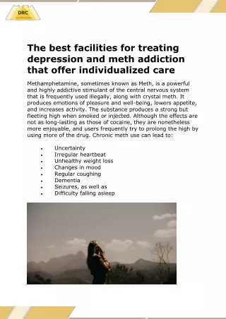 Meth Addiction Treatment.