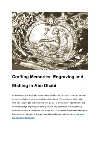 Crafting Memories_ Engraving and Etching in Abu Dhabi