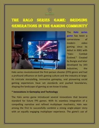 The Halo Series Game Bridging Generations In The Gaming Community