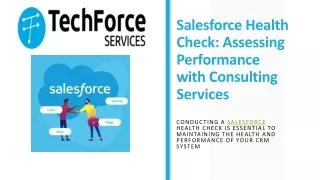 Salesforce Health Check Assessing Performance with Consulting Services