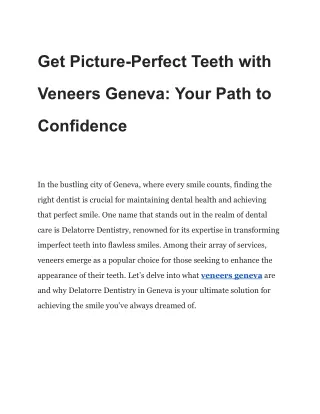 Get Picture-Perfect Teeth with Veneers Geneva_ Your Path to Confidence