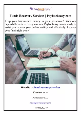 Funds Recovery Services  Paybackeasy.com