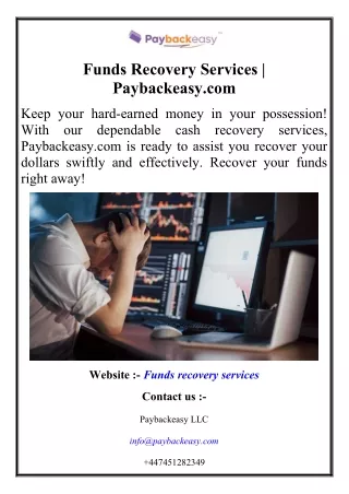 Funds Recovery Services  Paybackeasy.com