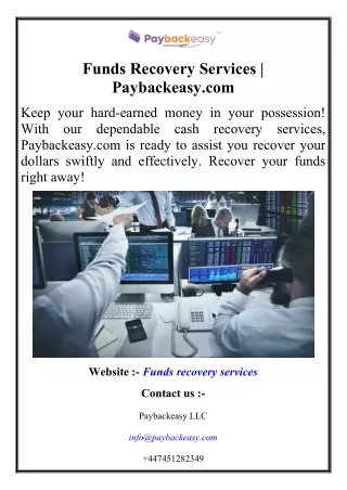 Funds Recovery Services  Paybackeasy.com