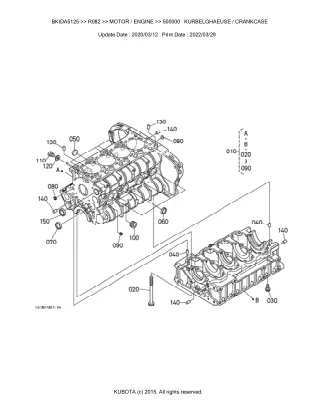 Kubota R082 Wheel Loader Parts Catalogue Manual (Publishing ID BKIDA5125)