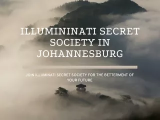 Join Illuminati Secret Society In Johannesburg