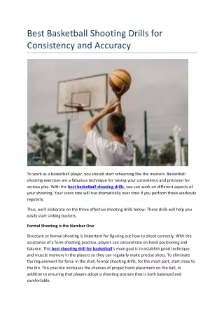 Best Basketball Shooting Drills for Consistency and Accuracy