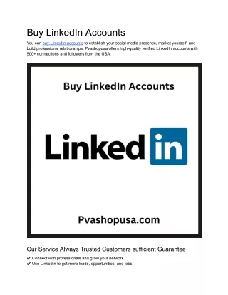 Buy LinkedIn Accounts