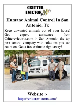 Humane Animal Control In San Antonio, Tx