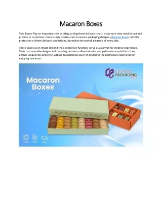 Macaron Boxes