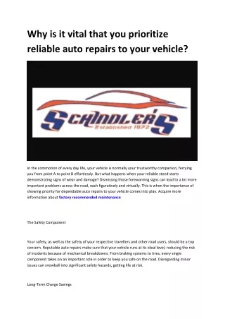 certified auto repair