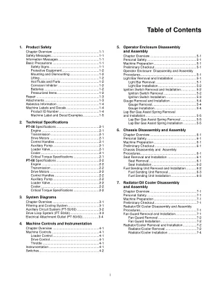 ASV Posi-Track PT-50 Track Loader Service Repair Manual