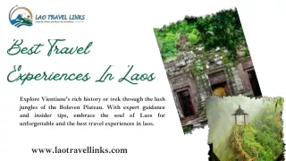 Best Travel Experiences In Laos