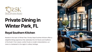 Best Private Dining in Winter Park FL