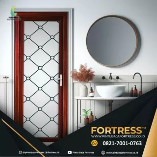 PREMIUM!!! WA 0821 7001 0763 (FORTRESS) Pintu Aluminium Modern Warna Coklat di Banjar